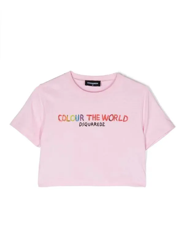 Dsquared2 T-Shirt Colour The World Pink