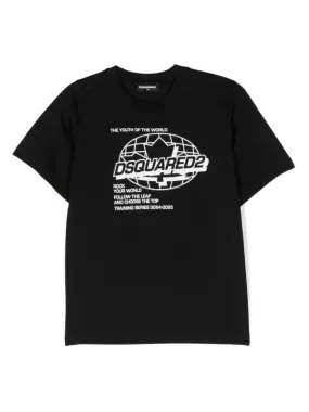 Dsquared2 T-Shirt World Logo Black