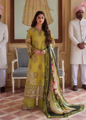 Elaf Premium Eid Edit Embroidered Lawn 3 Piece Unstitched Suit EF24PEE D-05 MEENAH