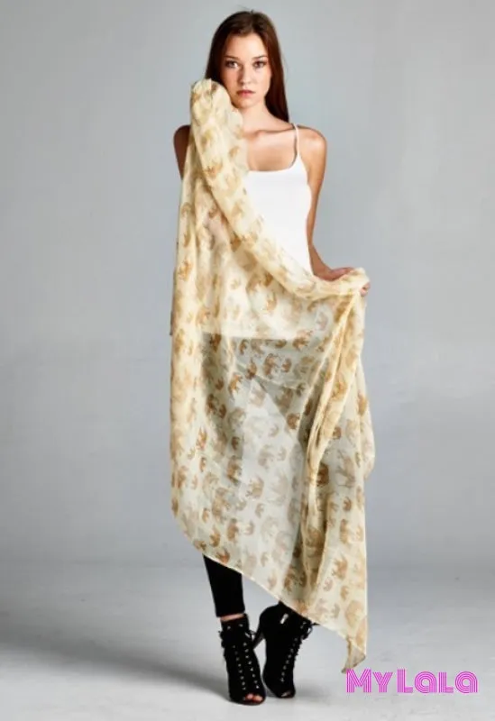 Elephant Scarf (Beige)