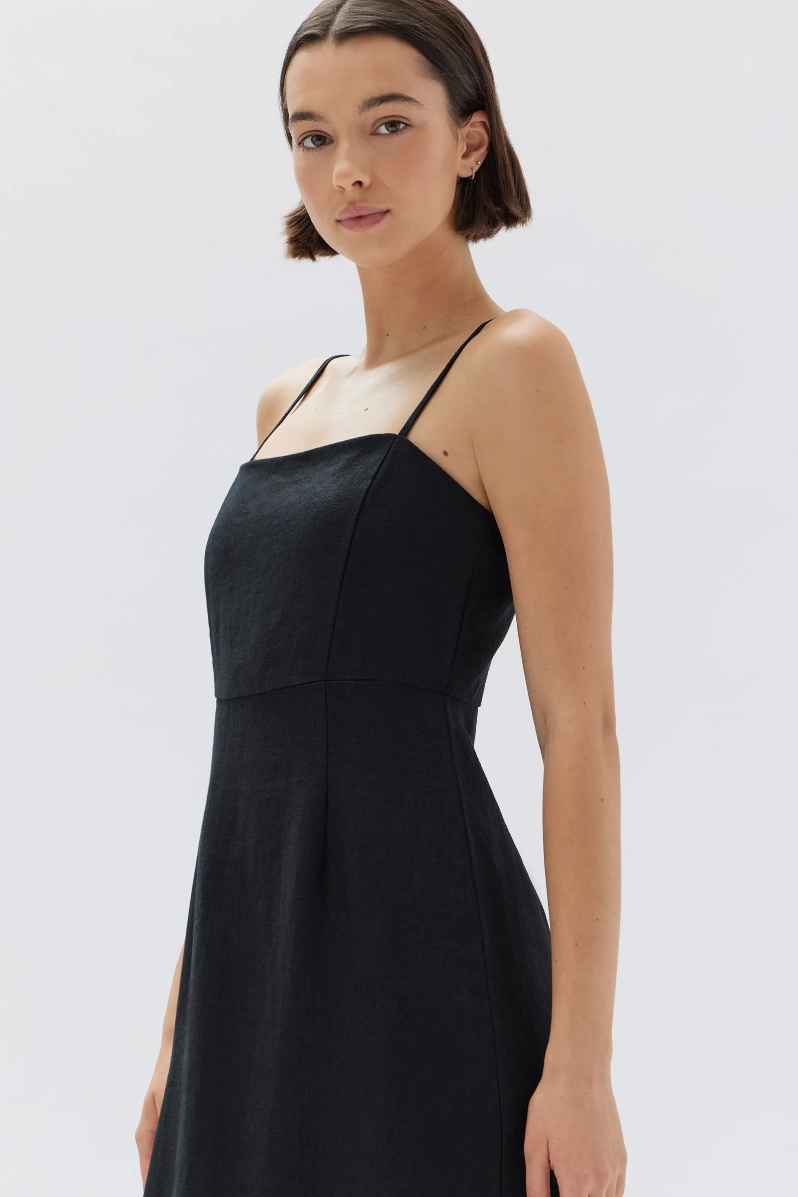 Eliza Linen Midi Dress