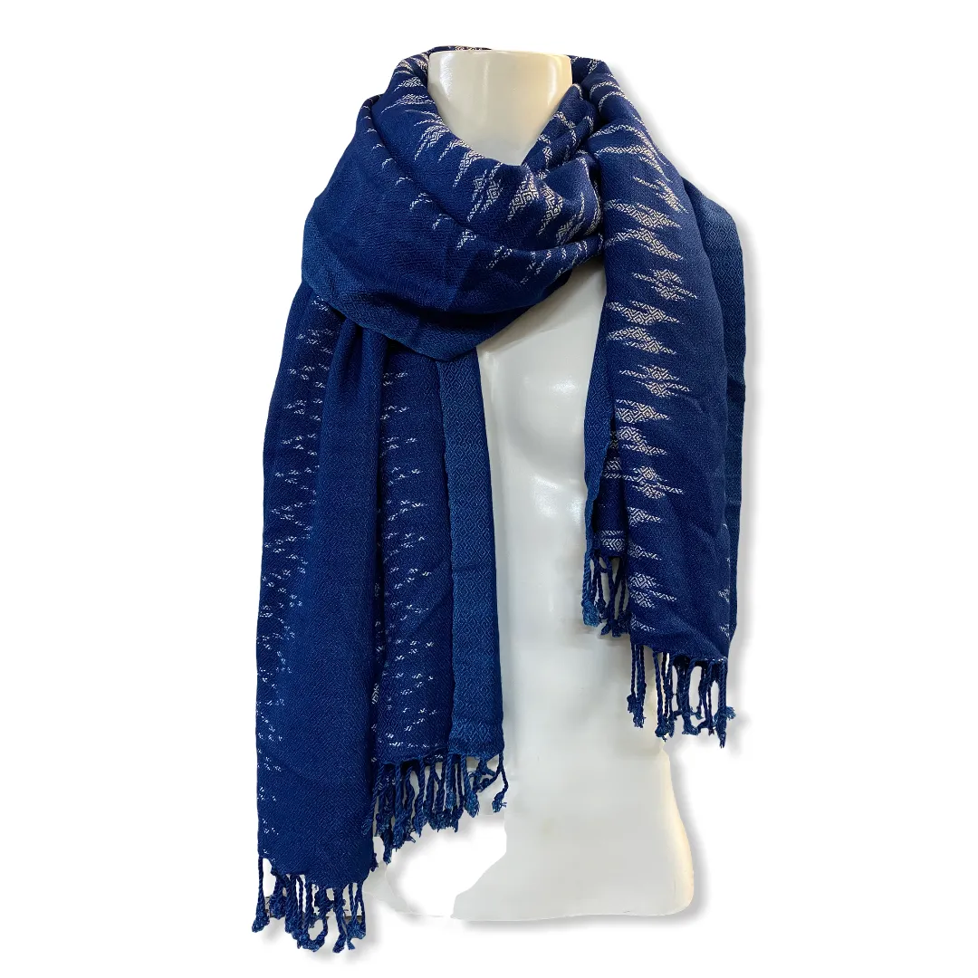 Elroy exclusive Hand Woven Indigo Dyed Scarves - Large Size