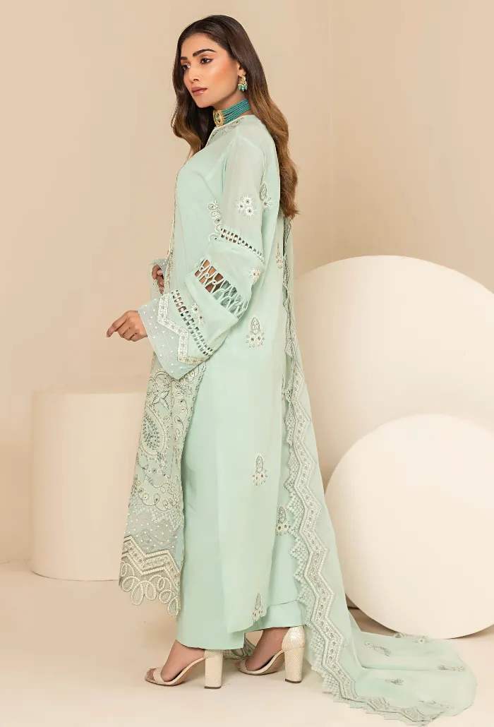 Flora by Humdum Embroidered Swiss Lawn Unstitched 3Pc Suit FS-08