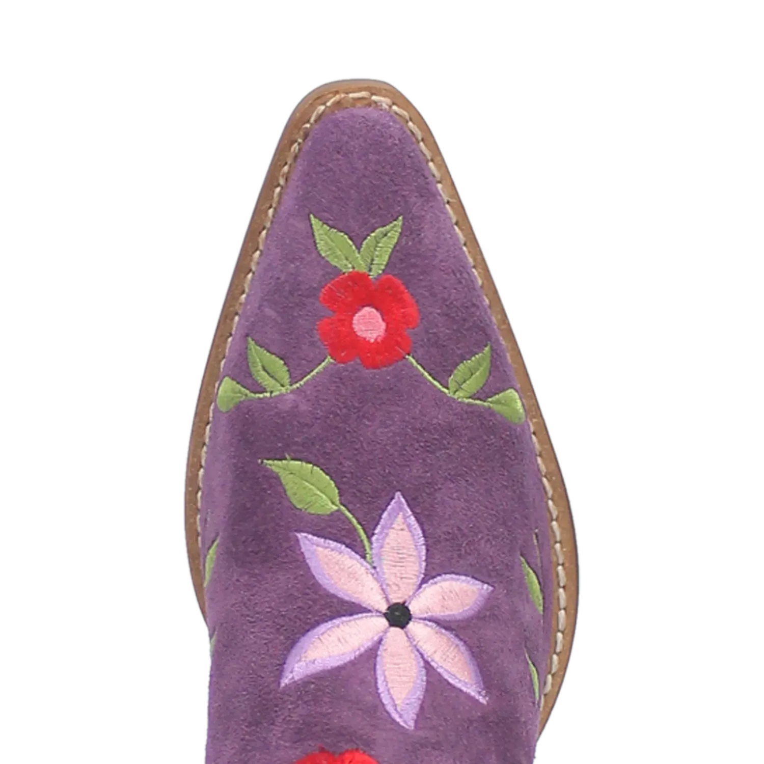 Flower Power Purple Suede & Floral Embroidered Boot (DS) ~ PREORDER SEPTEMBER 2024