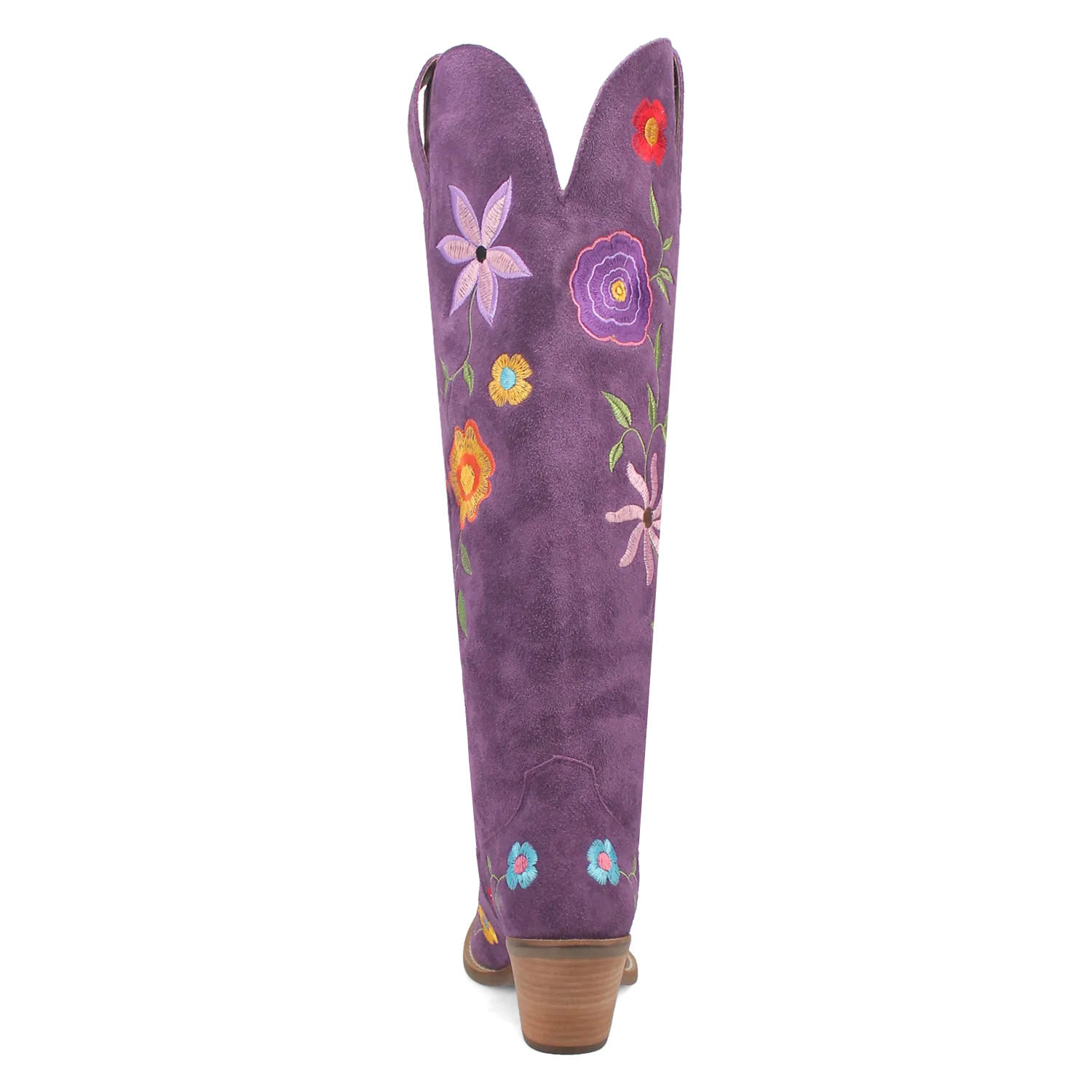 Flower Power Purple Suede & Floral Embroidered Boot (DS) ~ PREORDER SEPTEMBER 2024