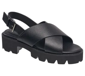 French Connection Faux Leather Sandal- Rowan