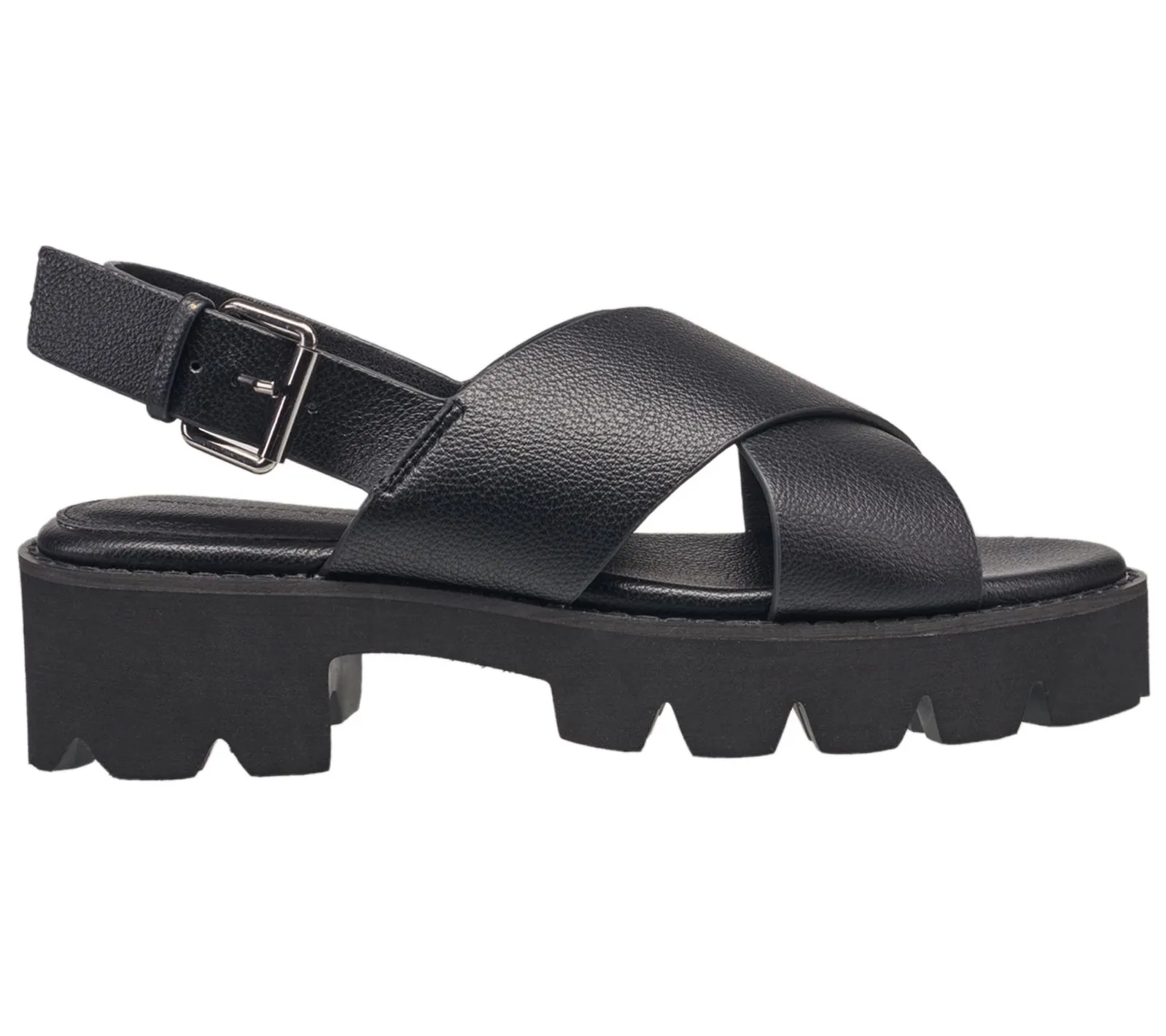 French Connection Faux Leather Sandal- Rowan