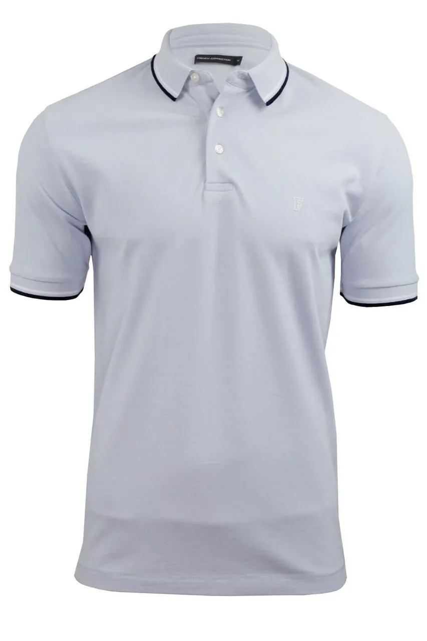 French Connection Men's Polo Shirt Sky Blue