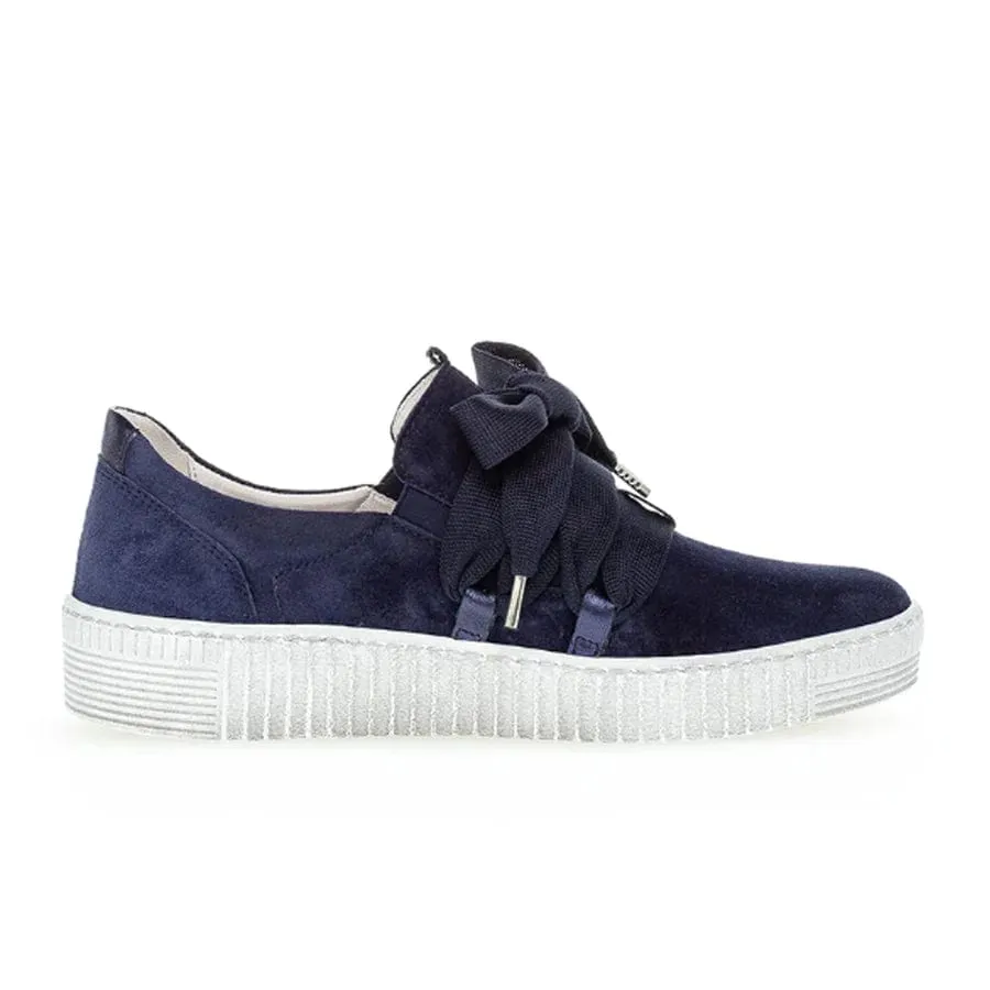 Gabor Navy Thick Lace Sneaker