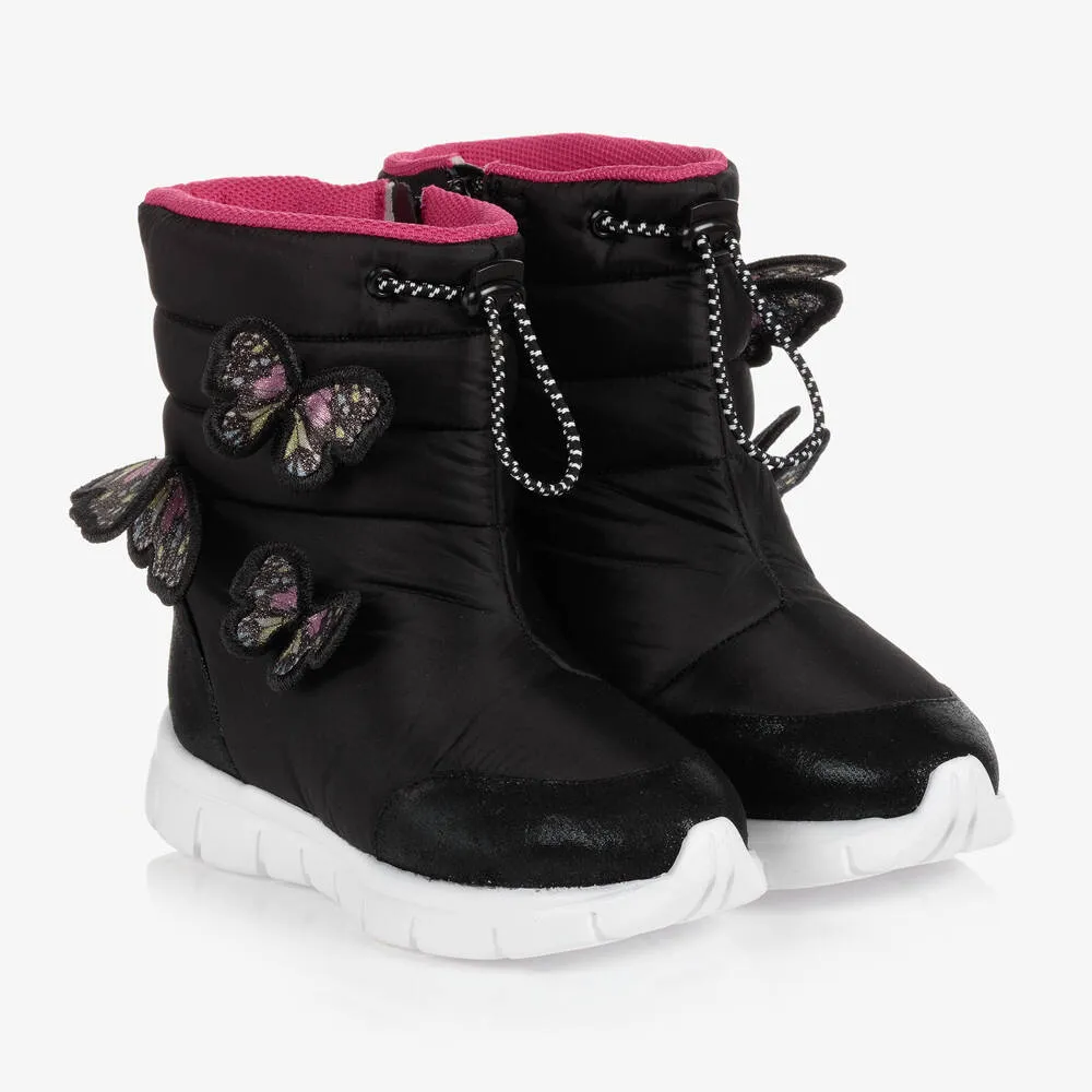 Girls Black Riva Snow Boots