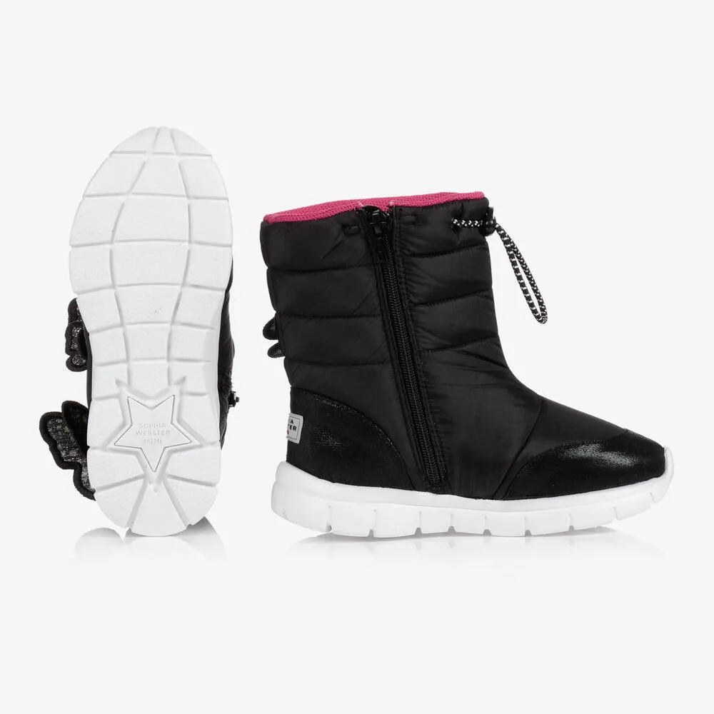 Girls Black Riva Snow Boots