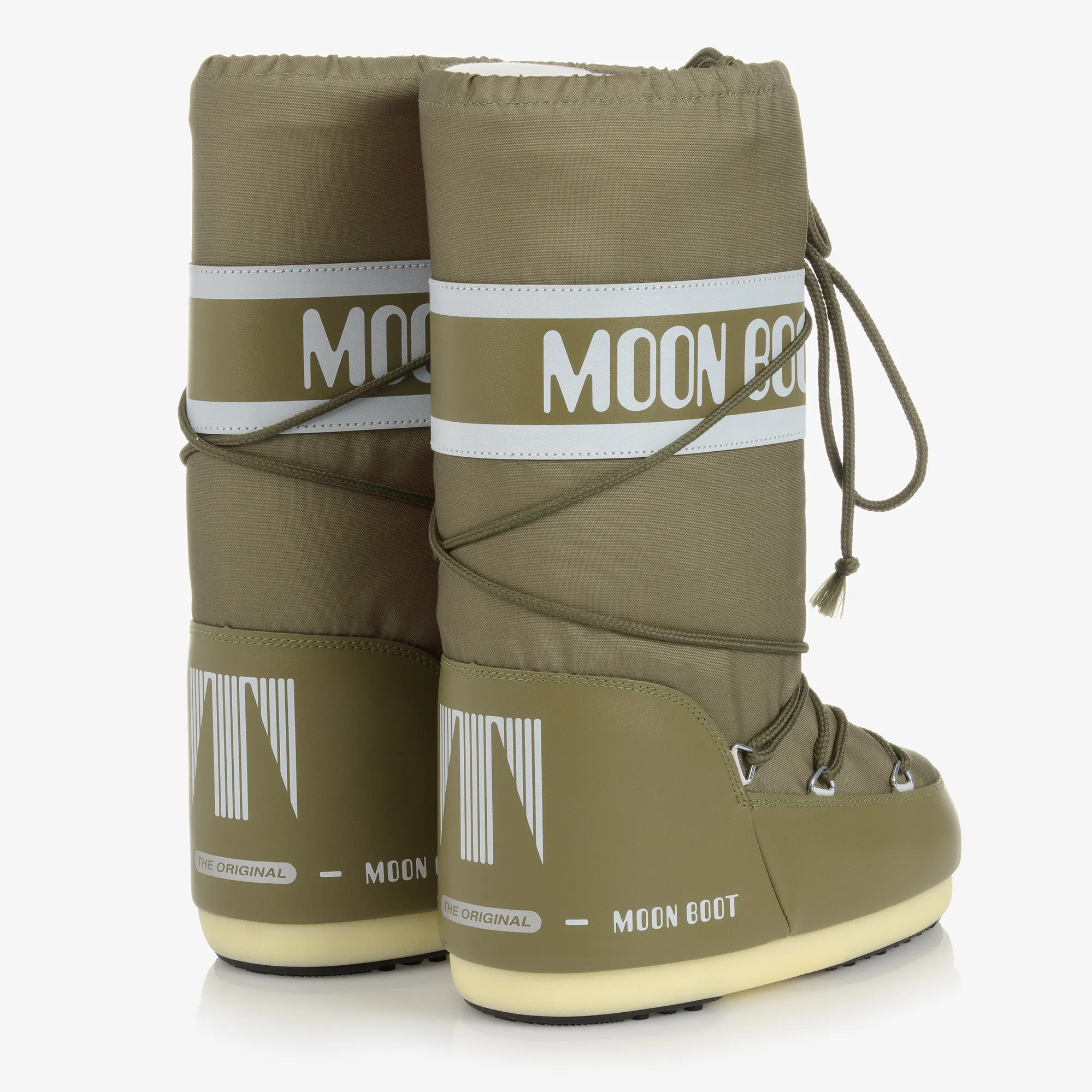 Green Icon Nylon Snow Boots