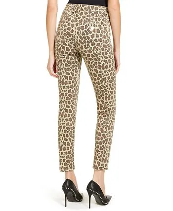 GUESS Women's Animal Print Jeans Green Size 24