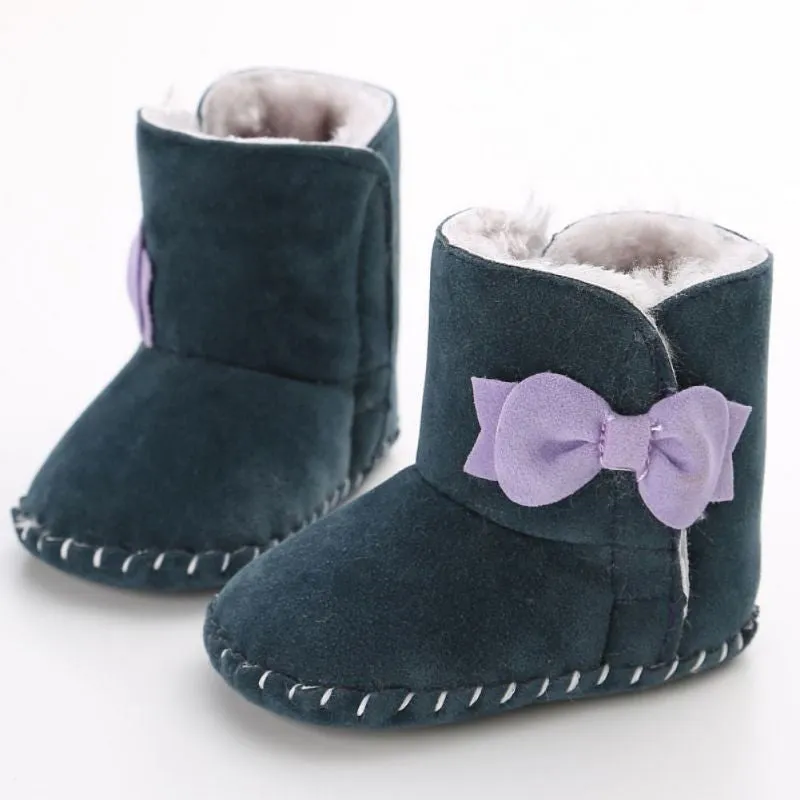 Infant Baby Boys Warm Boots Shoes Newborn Kids Crib Snow Soft Bottom Anti-slip Booties 0-18 Months Shoes SM6