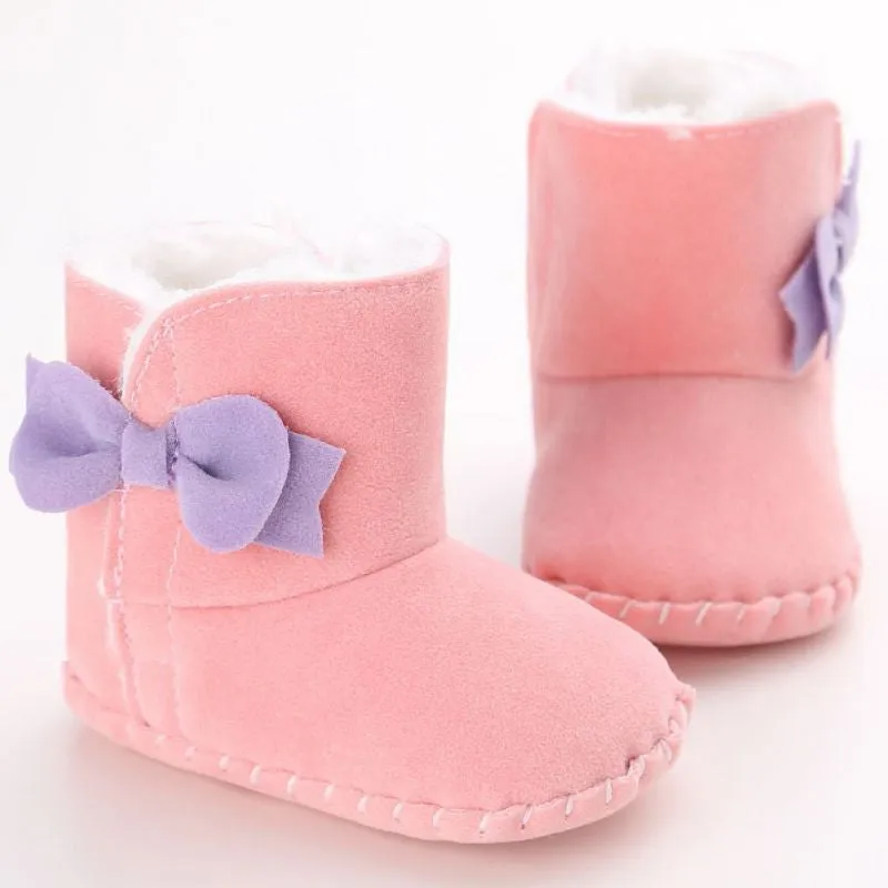 Infant Baby Boys Warm Boots Shoes Newborn Kids Crib Snow Soft Bottom Anti-slip Booties 0-18 Months Shoes SM6