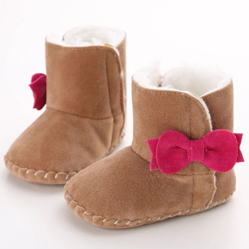 Infant Baby Boys Warm Boots Shoes Newborn Kids Crib Snow Soft Bottom Anti-slip Booties 0-18 Months Shoes SM6