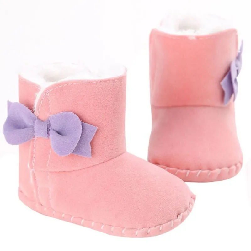 Infant Baby Boys Warm Boots Shoes Newborn Kids Crib Snow Soft Bottom Anti-slip Booties 0-18 Months Shoes SM6