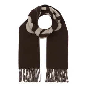 JACQUEMUS Wool Logo Scarf - Brown