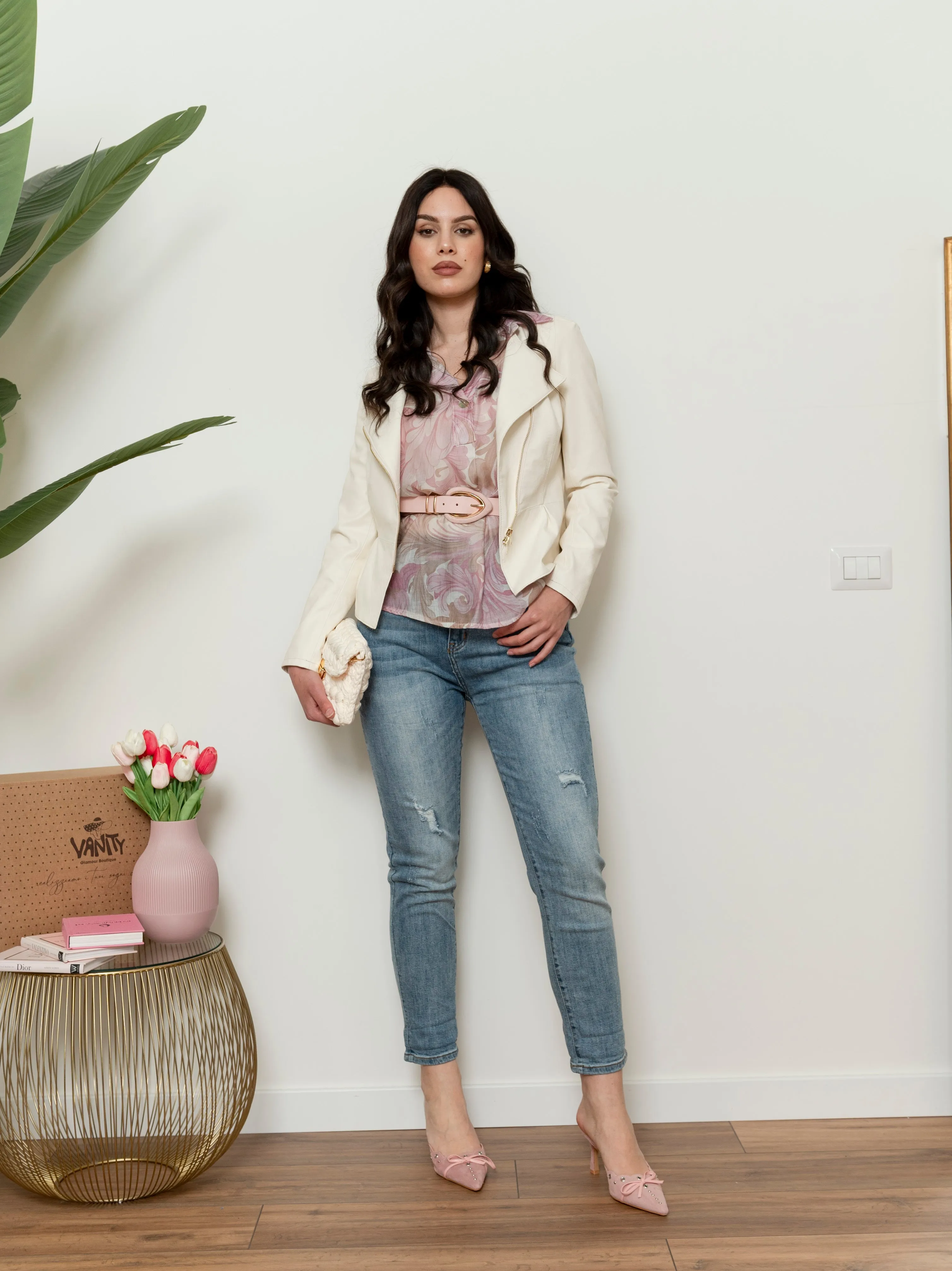 Jeans Mom Fit Strappetti