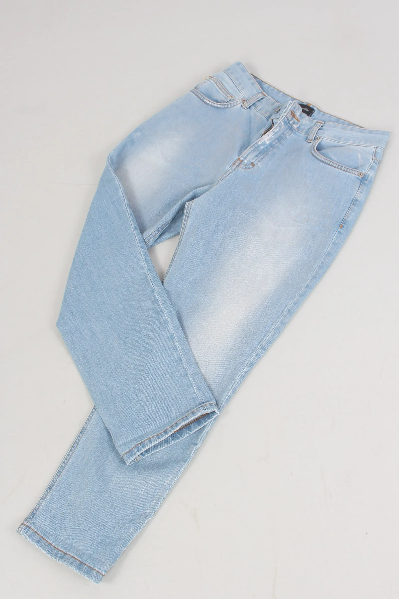 Jeans Spalmatura Argent0 Denim Chiaro