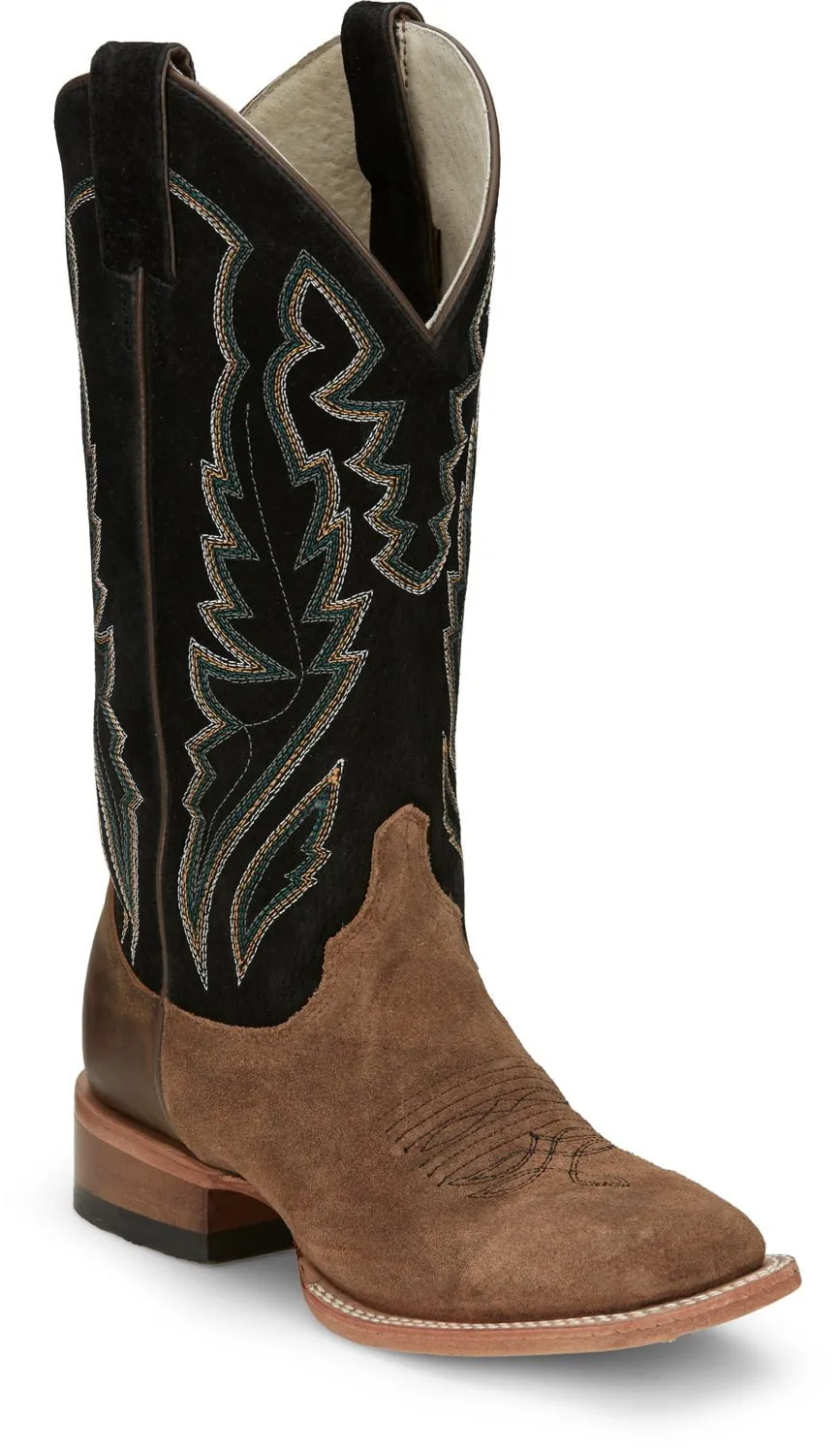 Justin Womens Palisade Clay Brown Suede Cowboy Boots