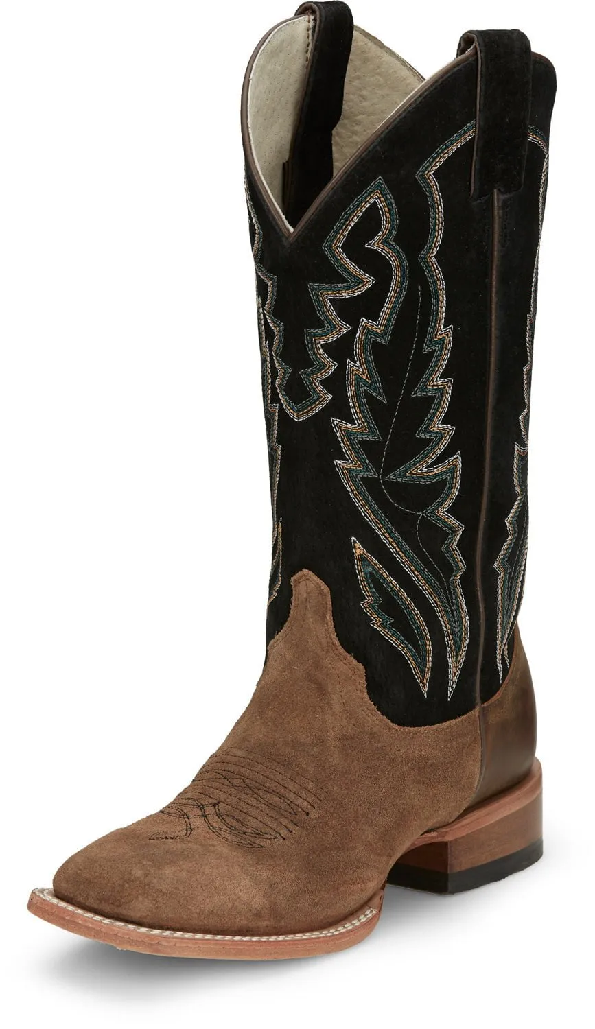 Justin Womens Palisade Clay Brown Suede Cowboy Boots