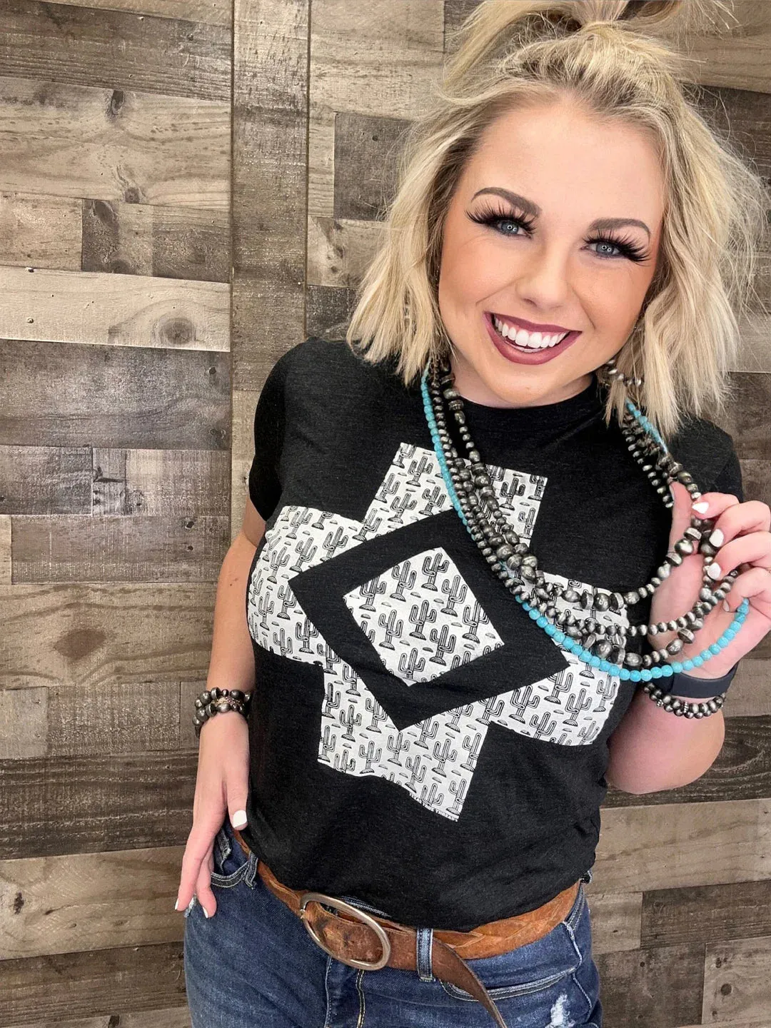 Kaci Cactus Cross Tee