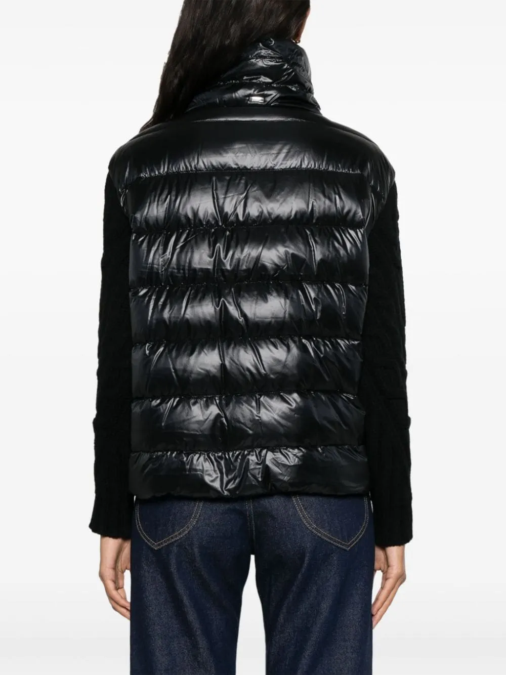 KNITTED PANELS DOWN JACKET