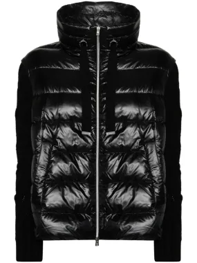 KNITTED PANELS DOWN JACKET