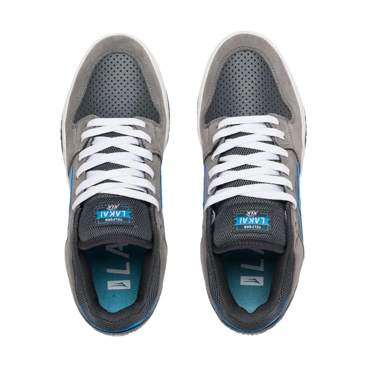 Lakai Telford Low Grey/Cyan Suede