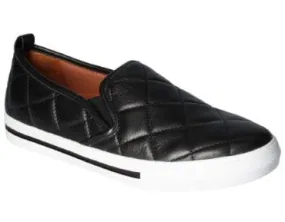 L'AmourDesPieds KAMADA  Black Quilted Leather Slip-On Sneaker - FINAL SALE