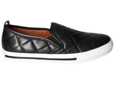 L'AmourDesPieds KAMADA  Black Quilted Leather Slip-On Sneaker - FINAL SALE