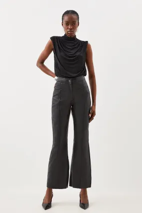 Leather Kickflare Trouser | Karen Millen