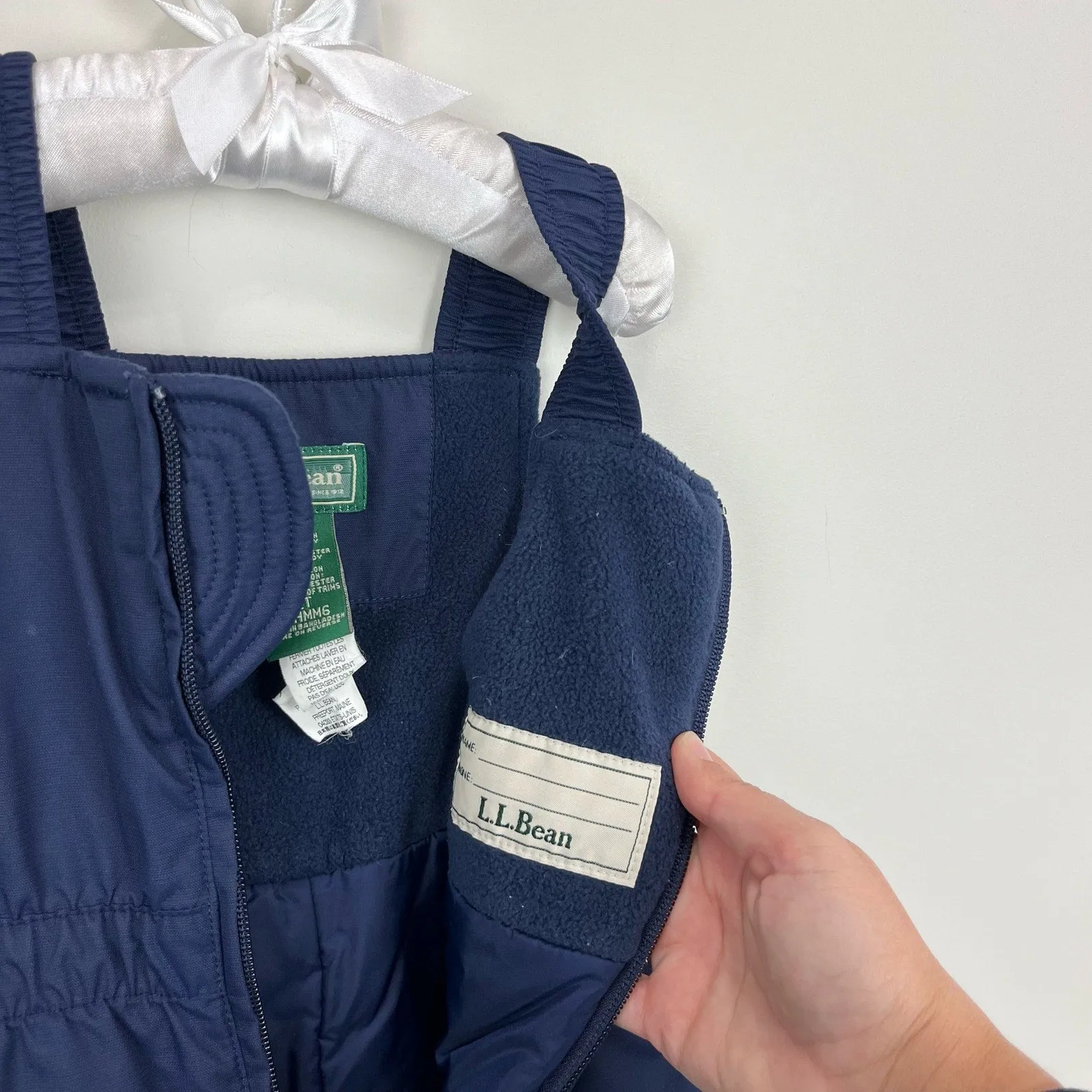 L.L. Bean Navy Blue Cold Buster Snow Bib Overalls 2T