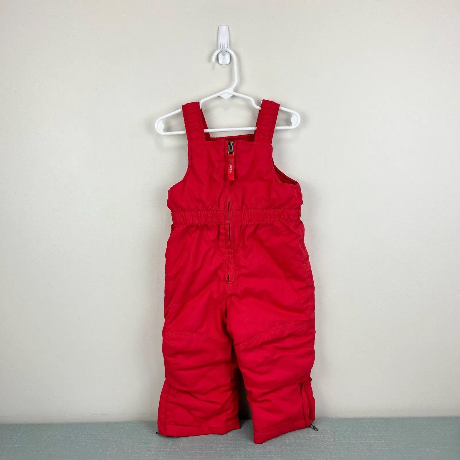 L.L. Bean Red Cold Buster Snow Bib Overalls 2T