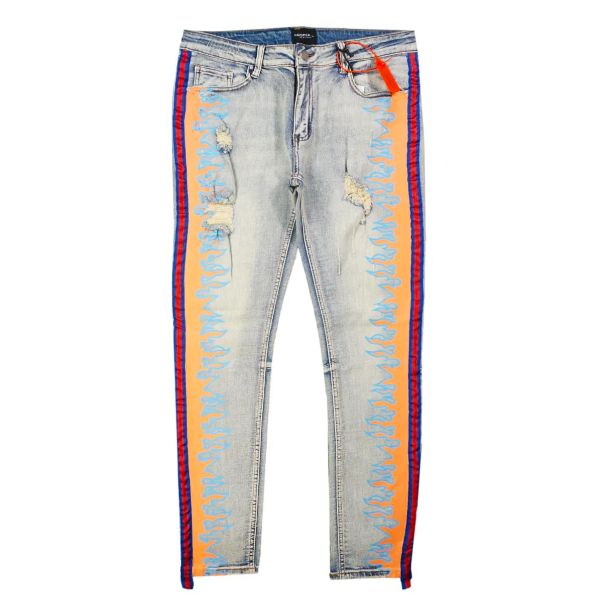 Magma Stripe Jeans (Pink/Baby Blue) /C2