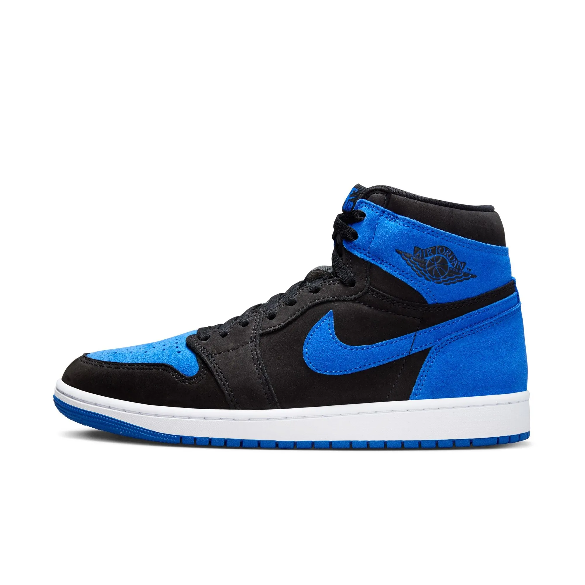 Men's Air Jordan 1 Retro High OG-BLACK/ROYAL BLUE-WHITE-ROYAL BLUE