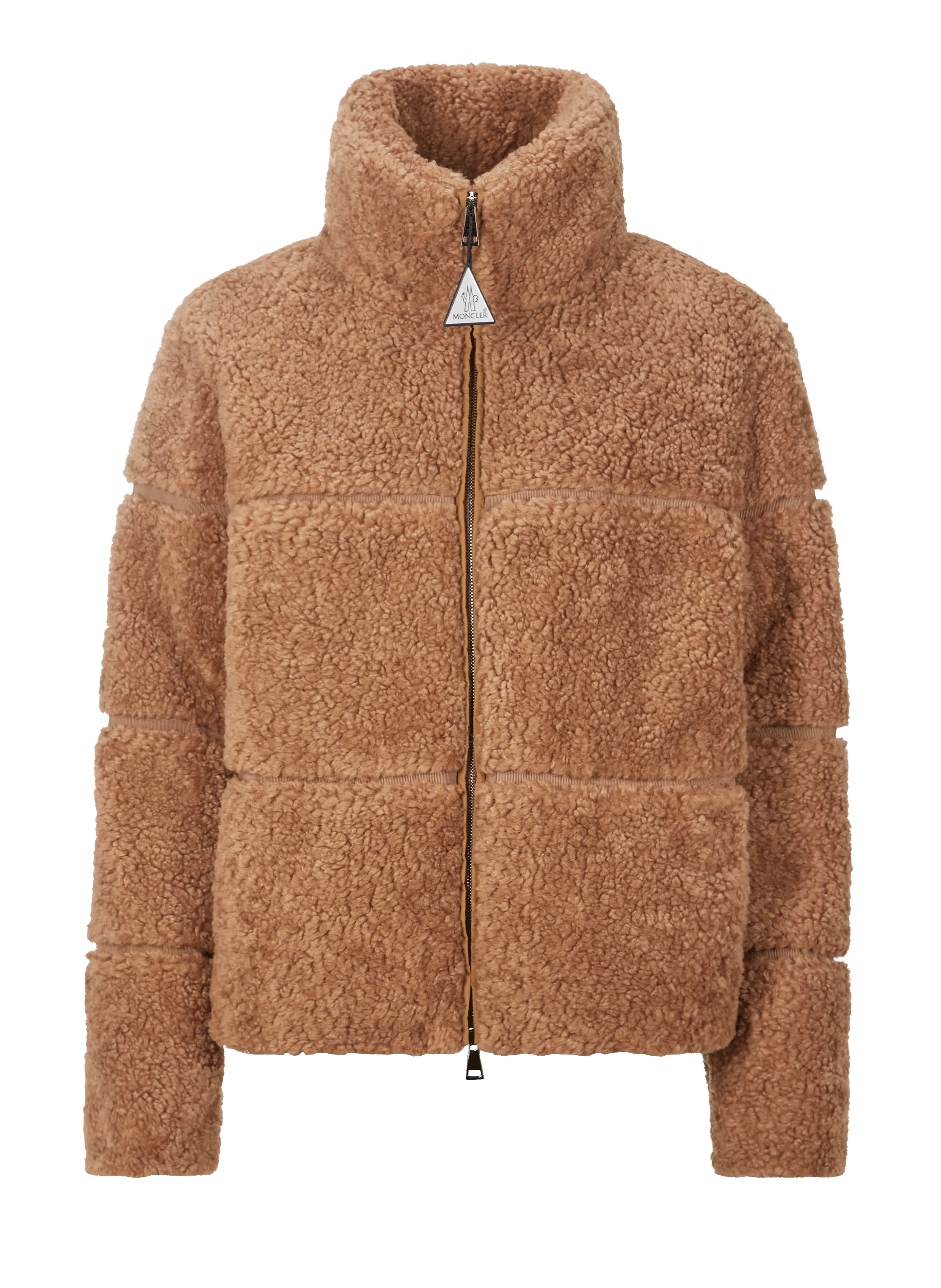 MONCLER  Textured down jacket  - Brown