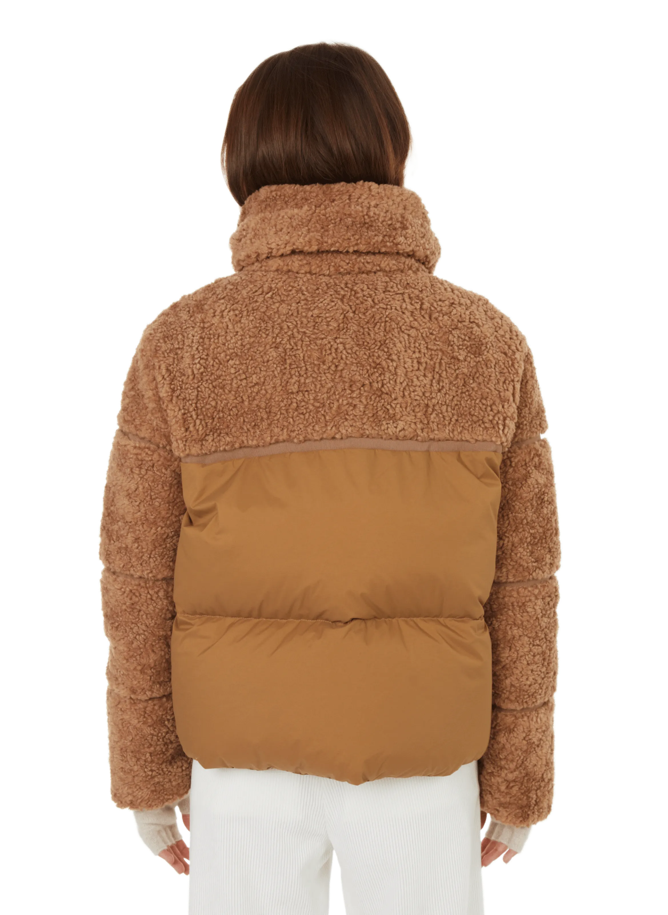 MONCLER  Textured down jacket  - Brown