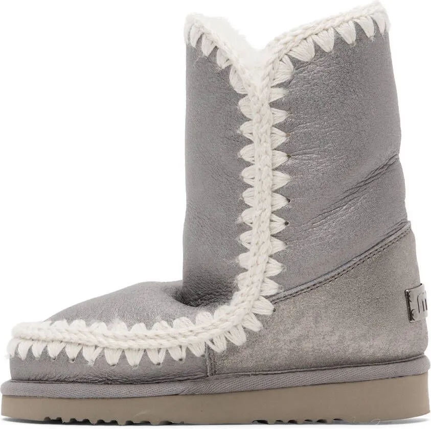 Mou Gray Suede Boots