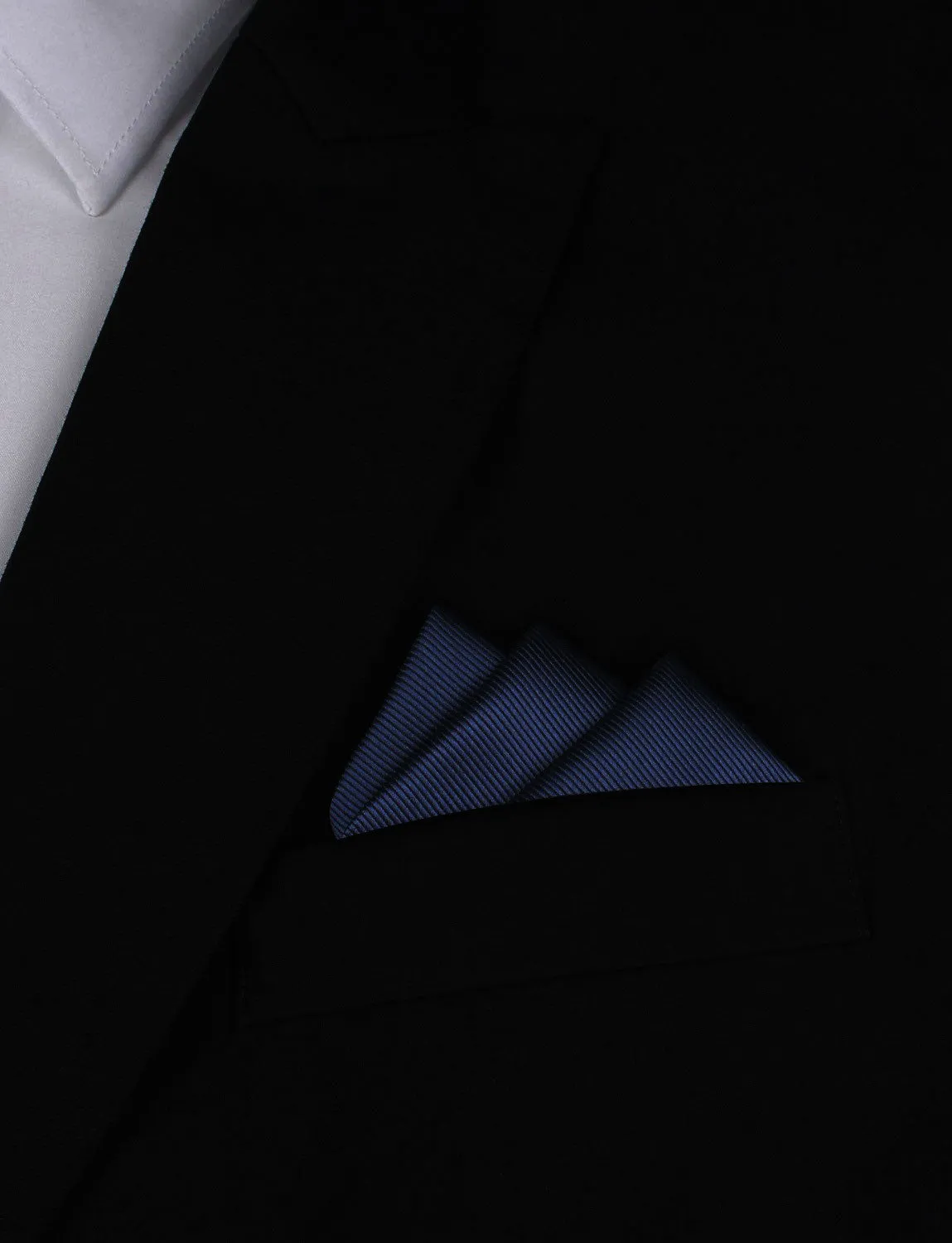 Navy Blue Line - Pocket Square