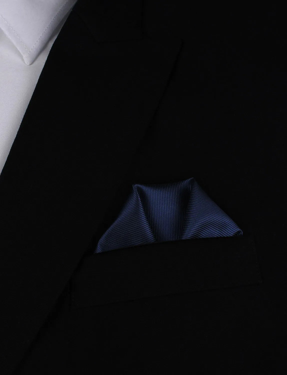 Navy Blue Line - Pocket Square