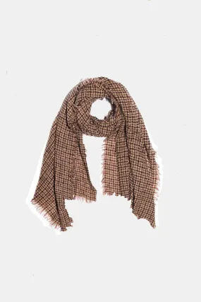 Nicolas Scarf - Camel/Burgundy