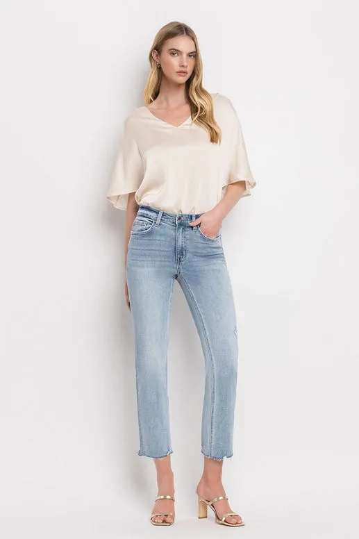 Omaha High Rise Crop Straight Denim