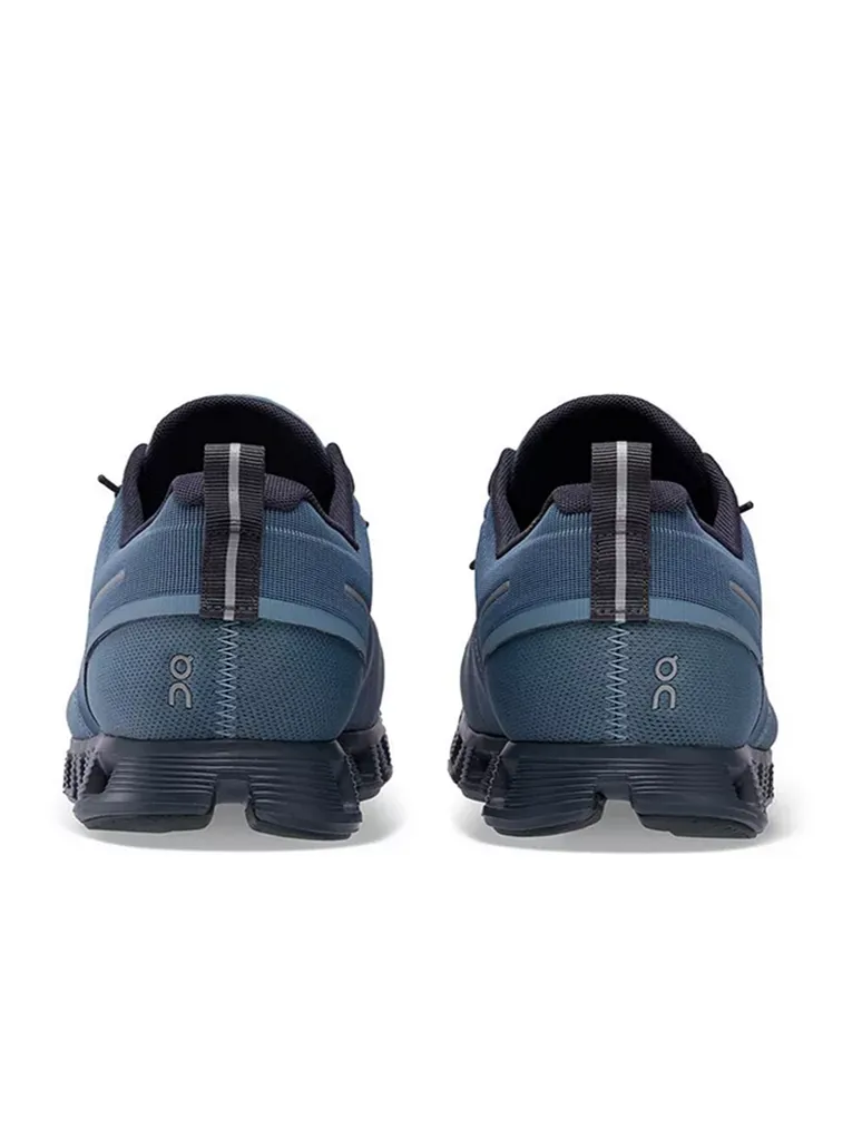 On Cloud 5 Waterproof Sneaker in Metal/Navy