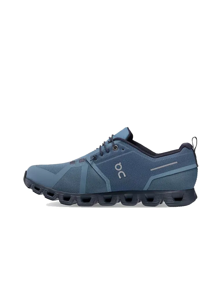 On Cloud 5 Waterproof Sneaker in Metal/Navy