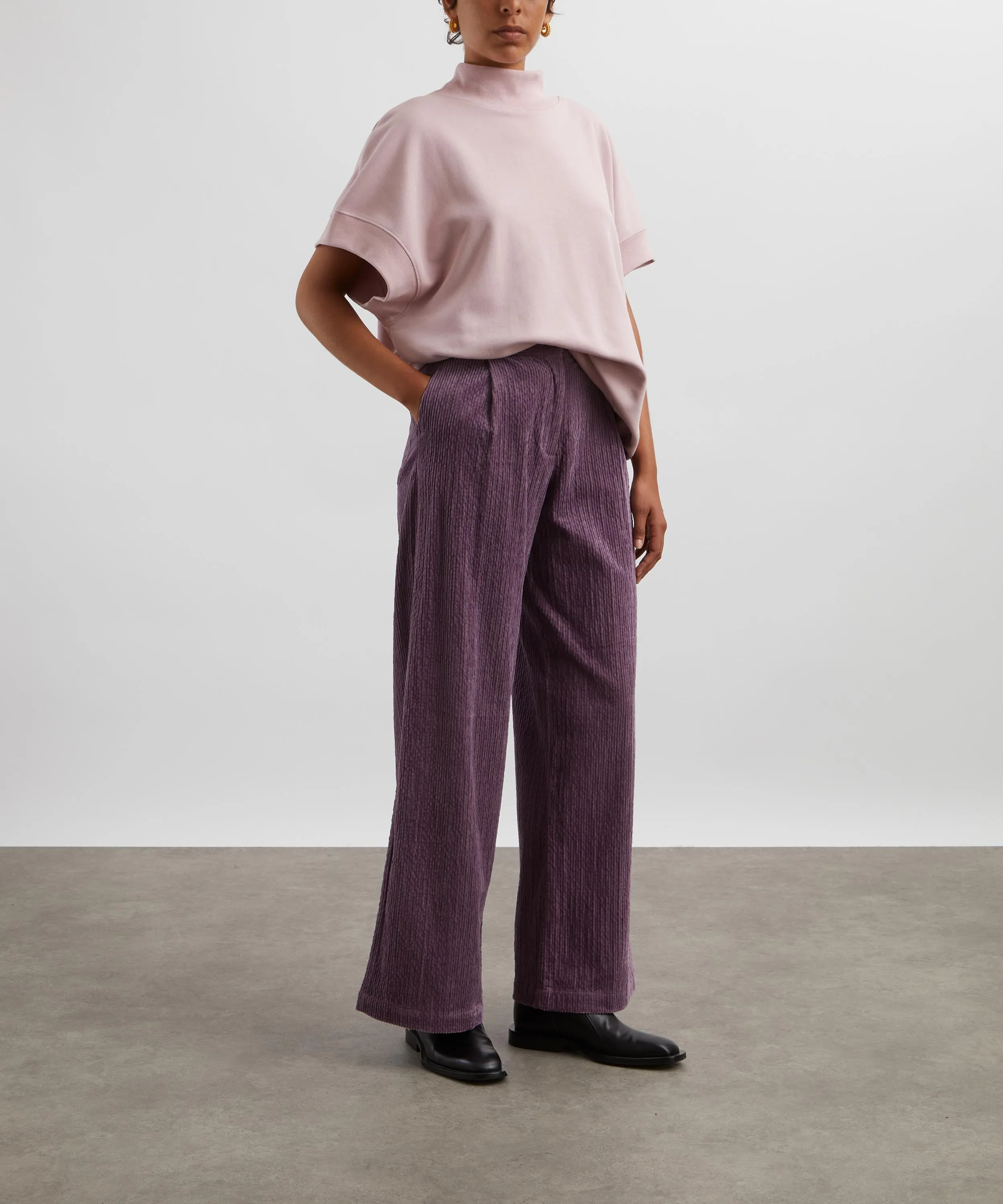 Paseo High-Waisted Corduroy Trousers