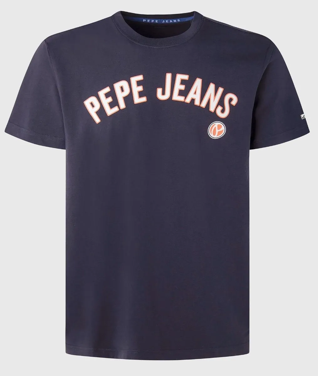 Pepe Jeans Alessio Retro Logo T-Shirt Airforce Blue