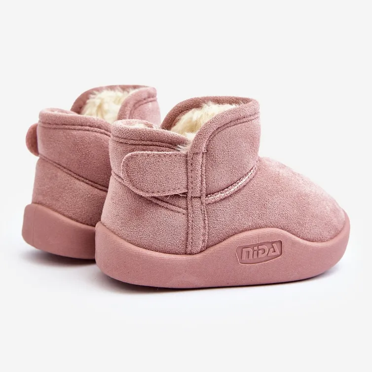 Pink Benigna Children's Snow Boots Lined With Fur