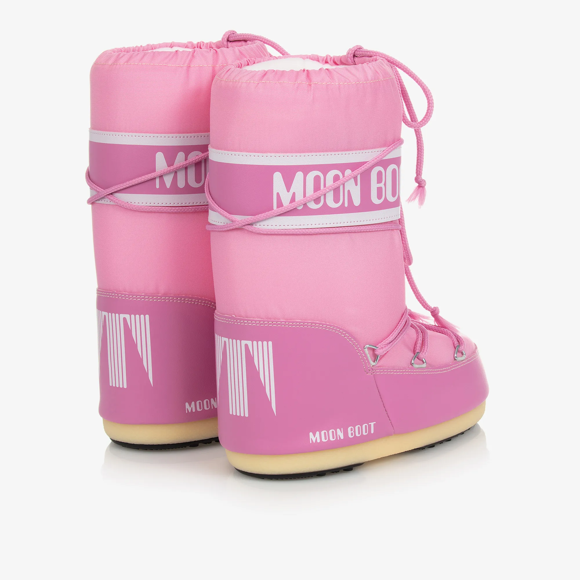 Pink Icon Nylon Snow Boots